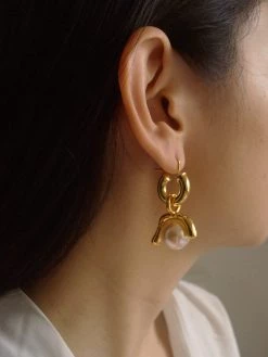 Gabi The Label Leta Pearl Earrings *18k Gold-plated