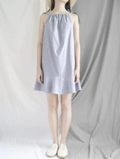 Gabi The Label Lulu Ribbon Dress - Dark Denim CLOTHING