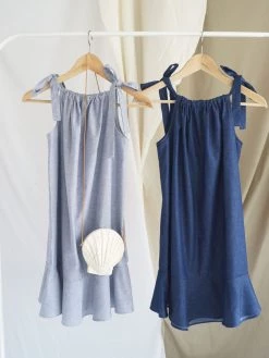 Gabi The Label Lulu Ribbon Dress - Dark Denim CLOTHING