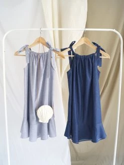 Gabi The Label Lulu Ribbon Dress - Dark Denim CLOTHING