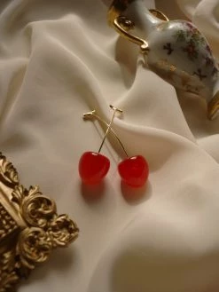 Gabi The Label Petit Cher (Cherry) Earrings *Gold-plated Stems