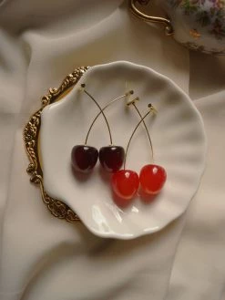 Gabi The Label Petit Cher (Cherry) Earrings *Gold-plated Stems