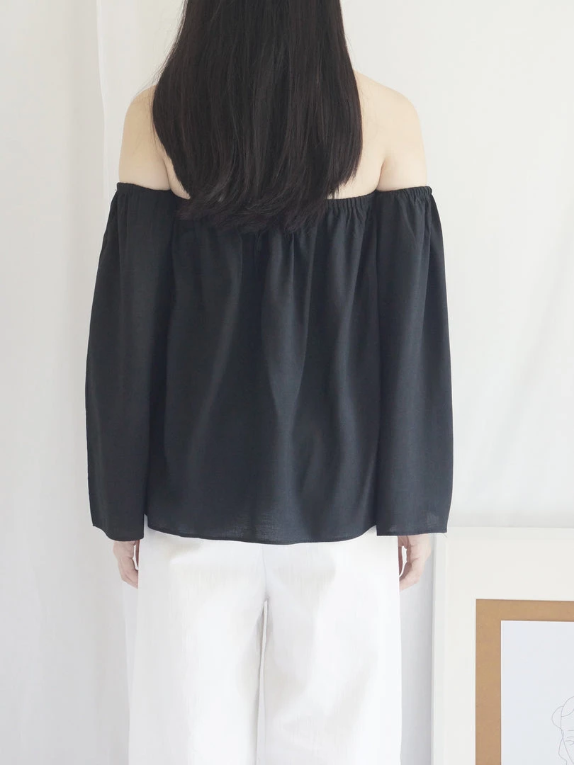 Gabi The Label CLOTHING Poka Off-Shoulder Top - Island Blue