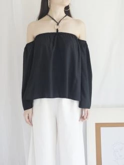Gabi The Label CLOTHING Poka Off-Shoulder Top - Black