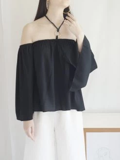 Gabi The Label CLOTHING Poka Off-Shoulder Top - Peach