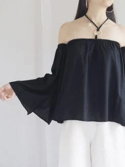 Gabi The Label CLOTHING Poka Off-Shoulder Top - Island Blue