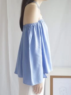 Gabi The Label CLOTHING Poka Off-Shoulder Top - Island Blue