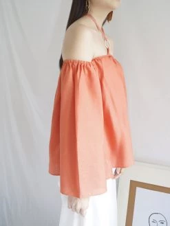 Gabi The Label CLOTHING Poka Off-Shoulder Top - Peach