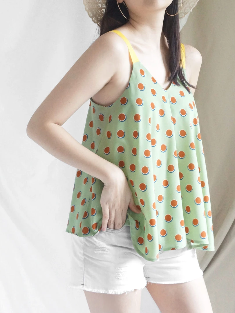 Gabi The Label Polly Ribbon Top - Navy Blue