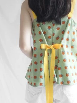 Gabi The Label Polly Ribbon Top - Lime CLOTHING