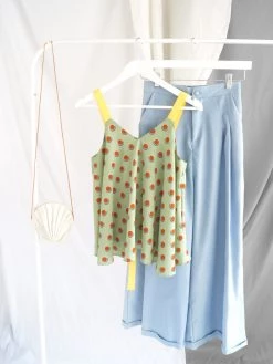 Gabi The Label Polly Ribbon Top - Lime CLOTHING