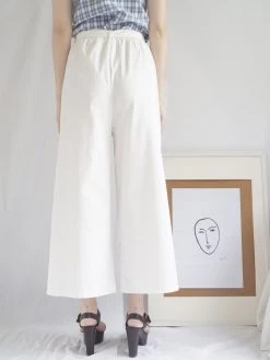 Gabi The Label White Ribbon Pants CLOTHING