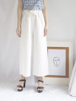 Gabi The Label White Ribbon Pants CLOTHING