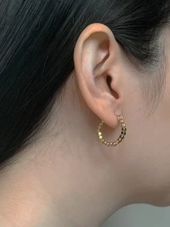 Gabi The Label EARRINGS Gold Beaded Hoops