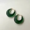 Gabi The Label Vintage Acrylic Cradle Hoops - Juniper Green EARRINGS