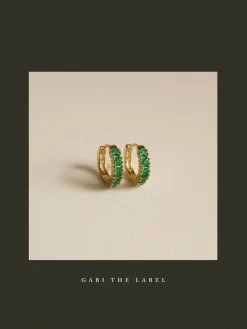 Gabi The Label SPELLBOUND Huggies - Green *Gold-plated EARRINGS