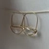 Gabi The Label Half-Moon Crystal Hoop Earrings - Clear