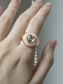 Gabi The Label Heart Gem Chunky Ring