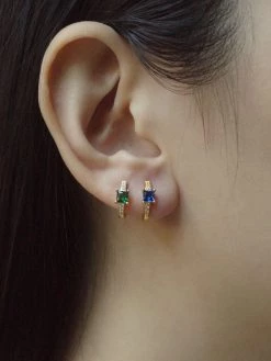 Gabi The Label Helga Huggies - Green *14K Gold-plated S925 EARRINGS