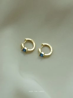 Gabi The Label Helga Huggies - Blue *14K Gold-plated S925 EARRINGS