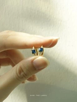 Gabi The Label Helga Huggies - Blue *14K Gold-plated S925 EARRINGS