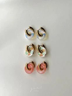 Gabi The Label EARRINGS Donut Hoops - Milky Way