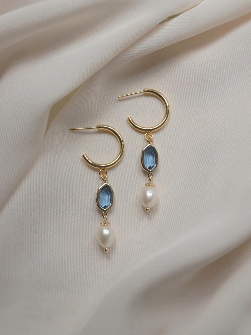 Gabi The Label Hildur Earrings - Cornflower Blue *18K Gold-plated