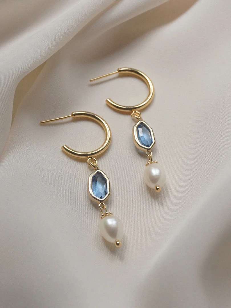 Gabi The Label Hildur Earrings - Cornflower Blue *18K Gold-plated