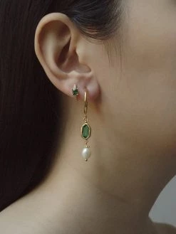 Gabi The Label Hildur Earrings - Green *18K Gold-plated