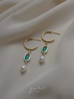 Gabi The Label Hildur Earrings - Green *18K Gold-plated