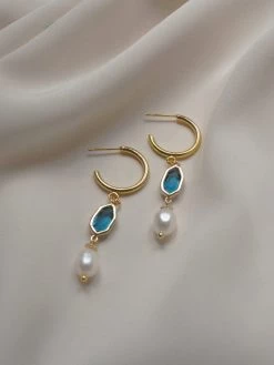 Gabi The Label Hildur Earrings - Prussian Blue *18K Gold-plated