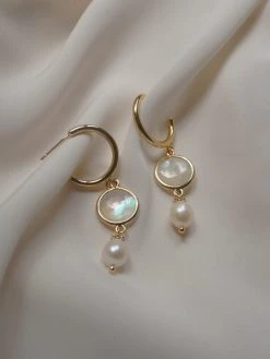 Gabi The Label Hildur Earrings - Shell *18K Gold-plated