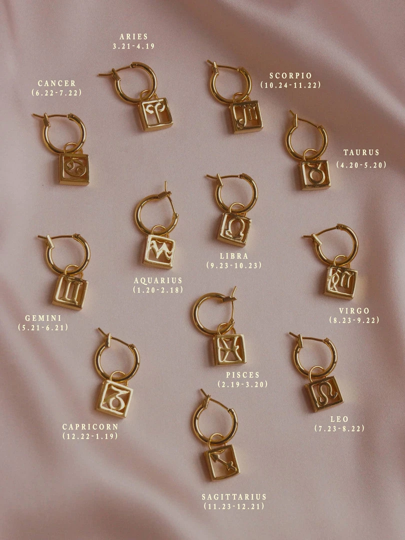 Gabi The Label Horoscope Hoops *Gold-plated EARRINGS