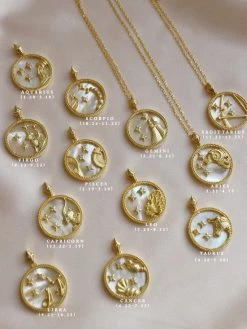 Gabi The Label Horoscope Shell Necklace *Gold-plated S925
