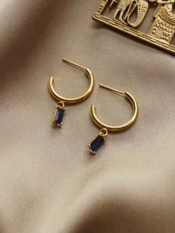 Gabi The Label EARRINGS ILLUMINATE Hoops - Royal Blue *18K Gold-plated