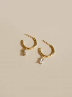 Gabi The Label ILLUMINATE Hoops - Clear *18K Gold-plated EARRINGS