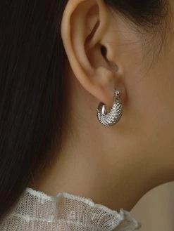 Gabi The Label INDIA Hoops - Silver *Platinum-plated EARRINGS