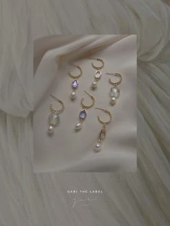 Gabi The Label Ingrid Earrings - Clear *18K Gold-plated