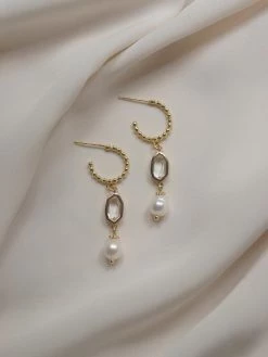 Gabi The Label Ingrid Earrings - Clear *18K Gold-plated