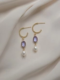 Gabi The Label Ingrid Earrings - Lilac *18K Gold-plated