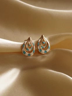 Gabi The Label IREN Earrings - Turqoise & White *Gold-plated // GABI EXCLUSIVE