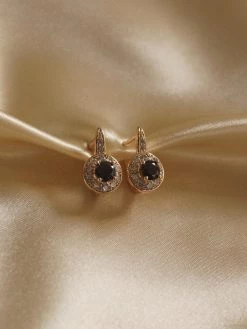 Gabi The Label KATA Earrings - Black Orb *Gold-plated // GABI EXCLUSIVE