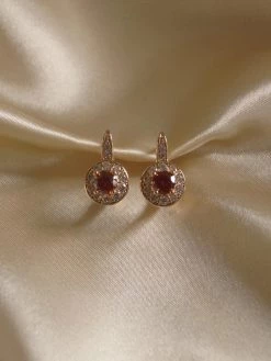 Gabi The Label KATA Earrings - Garnet *Gold-plated // GABI EXCLUSIVE