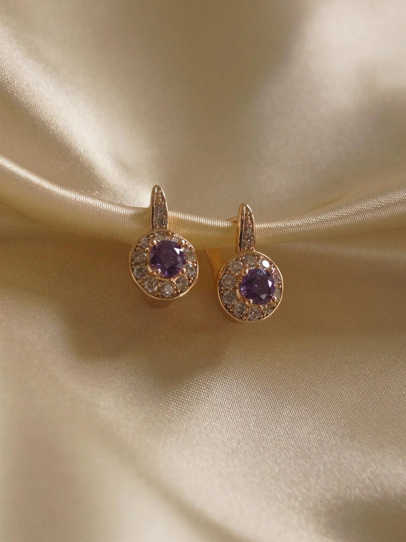 Gabi The Label KATA Earrings - Amethyst Purple *Gold-plated // GABI EXCLUSIVE