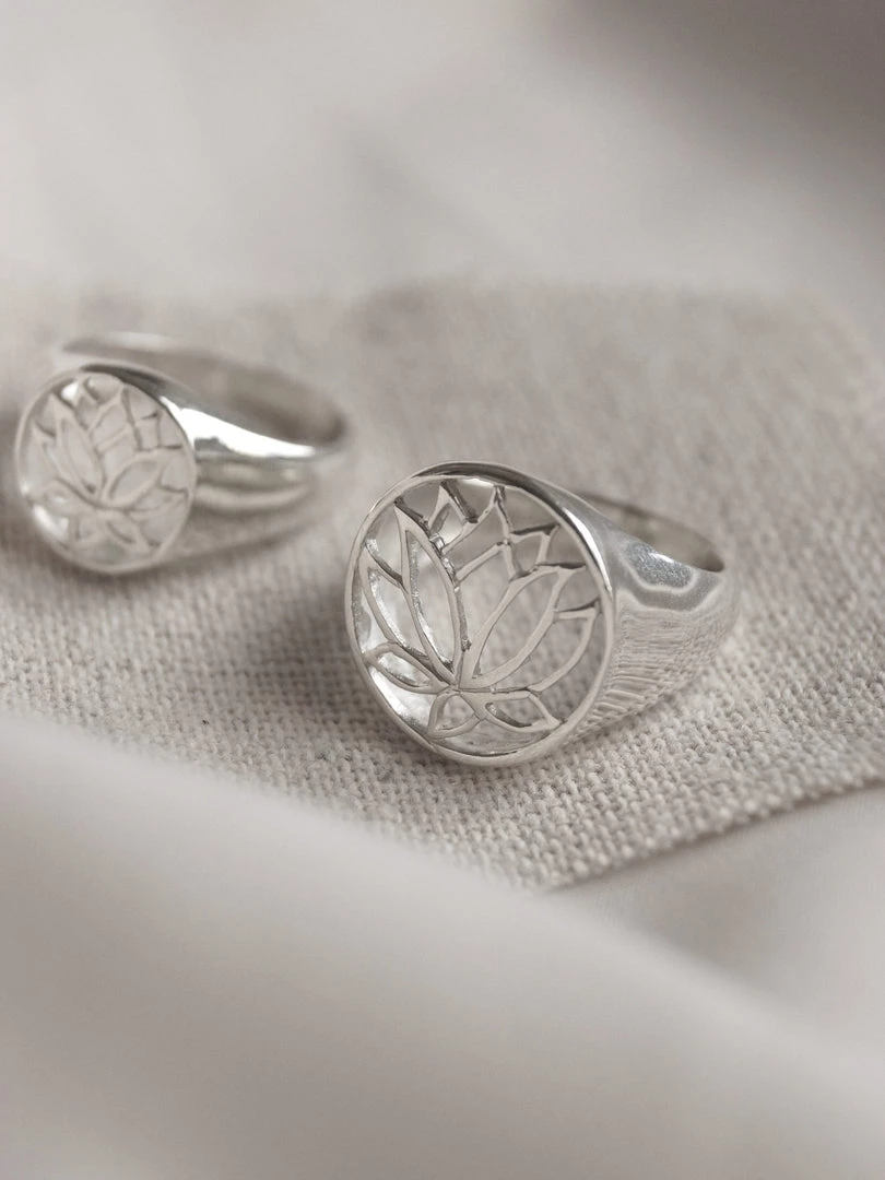 Gabi The Label LOTUS Signet Ring - Small // GABI EXCLUSIVE