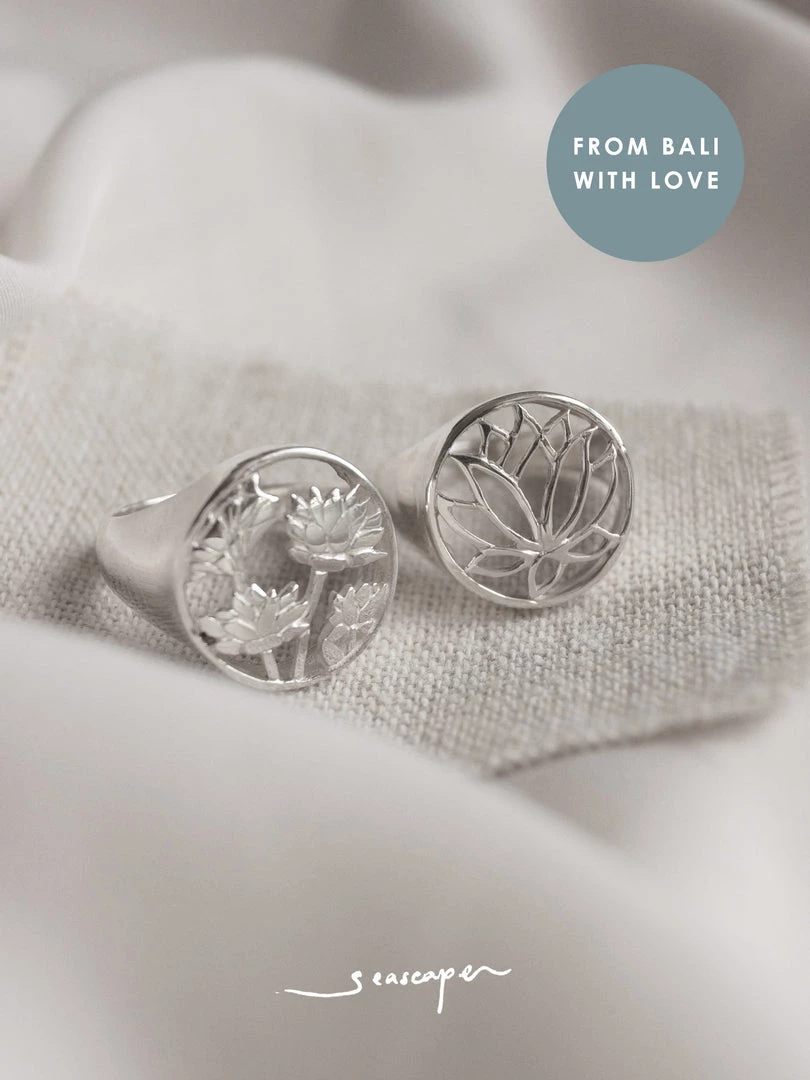 Gabi The Label LOTUS Signet Ring - Big // GABI EXCLUSIVE