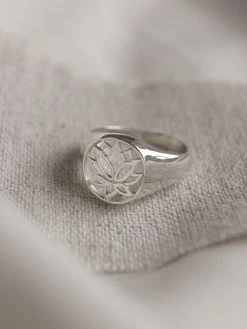 Gabi The Label LOTUS Signet Ring - Small // GABI EXCLUSIVE