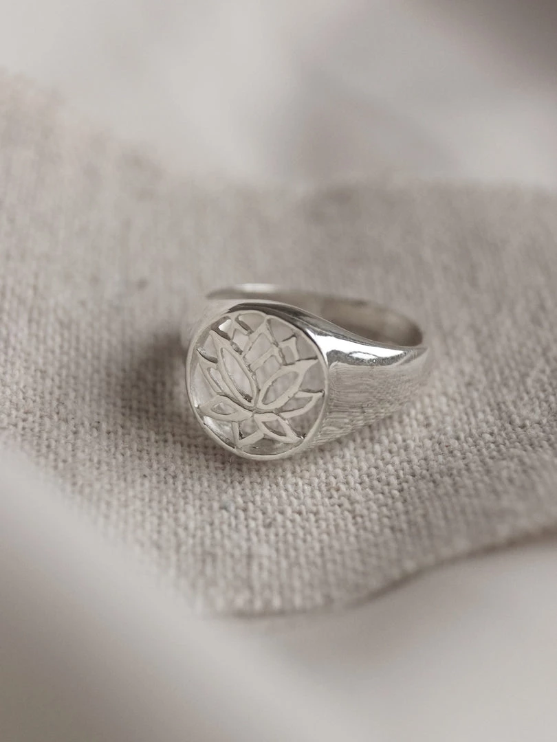 Gabi The Label LOTUS Signet Ring - Small // GABI EXCLUSIVE