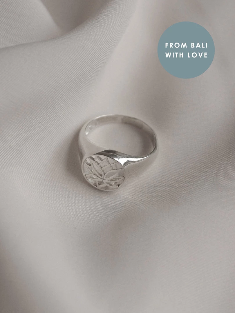 Gabi The Label LOTUS Signet Ring - Small // GABI EXCLUSIVE
