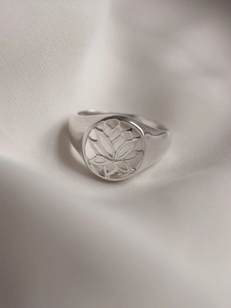 Gabi The Label LOTUS Signet Ring - Small // GABI EXCLUSIVE